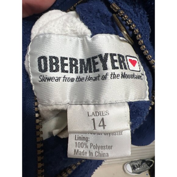 Obermeyer Vintage 90's Red and Blue Reversible Hoodie Puffer Ski Jacket - Picture 12 of 13